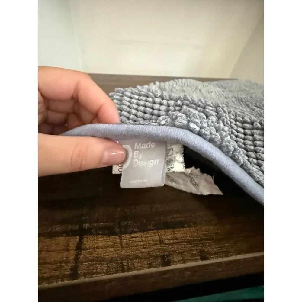 Gray Chenille Bath/Utility Mat